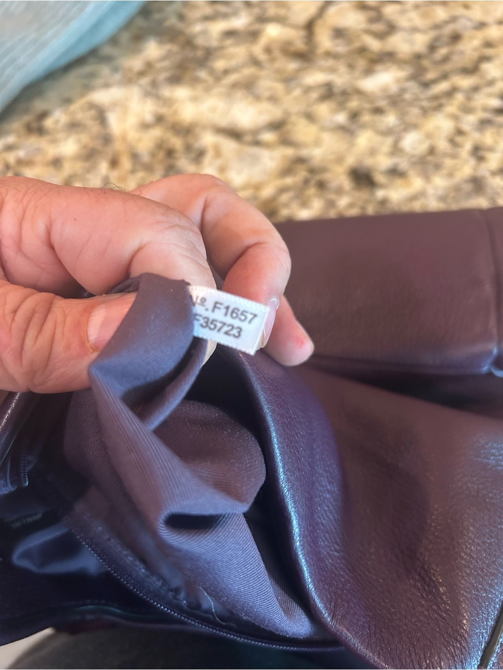 Coach Madison Phoebe plum pebbled triple compartment leather shoulder bag - Picture 11 of 13